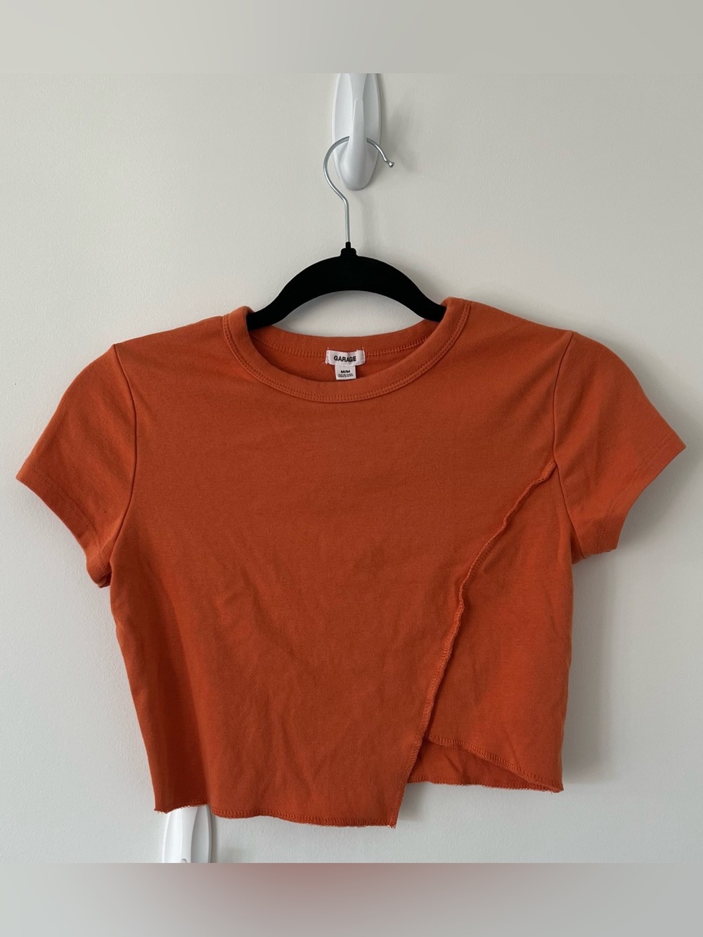 Garage Orange Asymmetric Crop Top